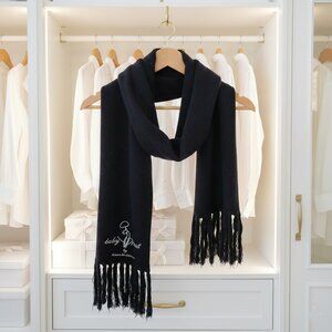 Baby Phat Black Fringe Scarf